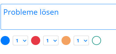 Stärken zuordnen Stärke eingeben